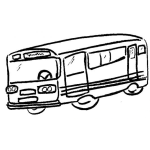 Dibujo para colorear Dibujo De Un Bus Escolar Para Pintar Y Colorear