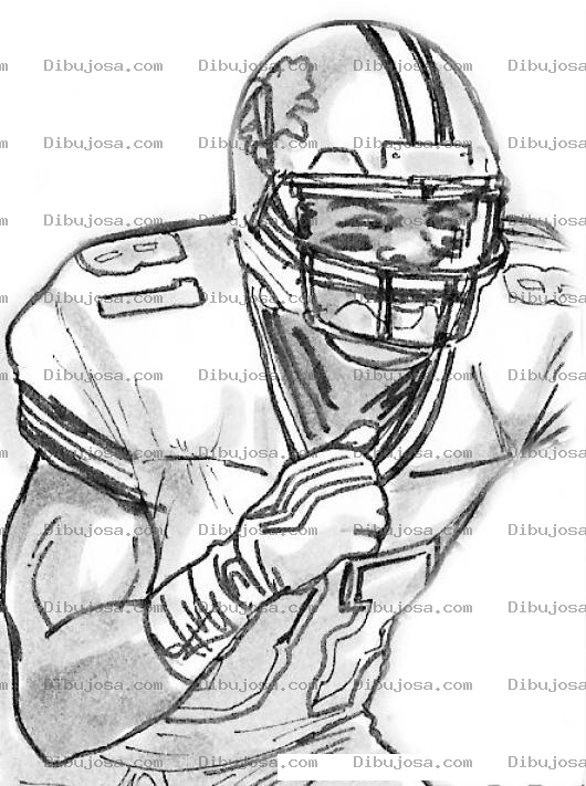 Dibujo para colorear Calvin Johnson Free Online Coloring Page Para Pintar Y Colorear