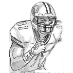 Dibujo para colorear Calvin Johnson Free Online Coloring Page Para Pintar Y Colorear