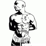 Dibujo para colorear Dibujo De Tupac Shakur Para Colorear Online