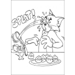 Dibujo para colorear Dibujo para Pintar a Tom y Jerry