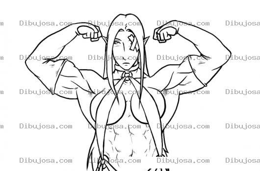 Dibujo para colorear Chica Fortachona Para Colorear Y Pintar