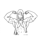 Dibujo para colorear Chica Fortachona Para Colorear Y Pintar