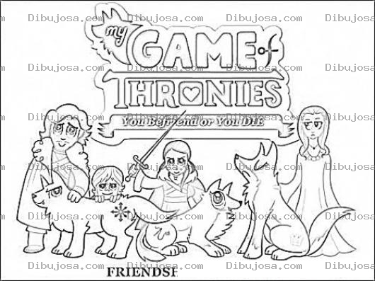 Dibujo para colorear Juego De Thronies Para Pintar Y Colorear