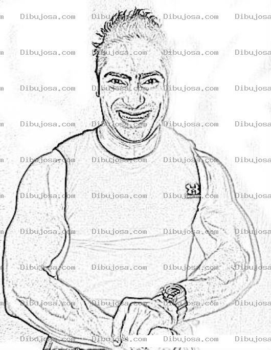 Dibujo para colorear Gustavo Mazariegos Cejas Mister Guatemala para pintar y colorear