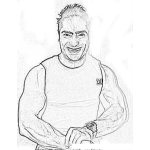 Dibujo para colorear Gustavo Mazariegos Cejas Mister Guatemala para pintar y colorear