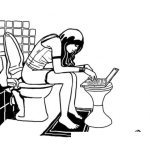 Dibujo para colorear Dibujo De Mujer Adicta Al Internet Para Pintar Y Colorear