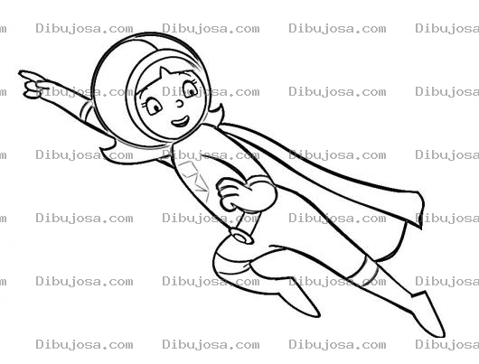 Dibujo para colorear Chica Super Sabia Para Pintar Y Colorear