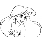 Dibujo para colorear Dibujo De La Sirenita Para Pintar Y Colorear