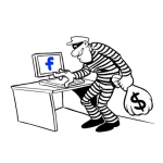 Dibujo para colorear Dibujo De Ladron Informatico Hacker De Facebook Para Pintar Y Colorear