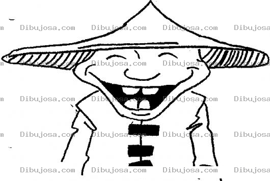 Dibujo para colorear Chinito Feliz Para Pintar Y Colorear