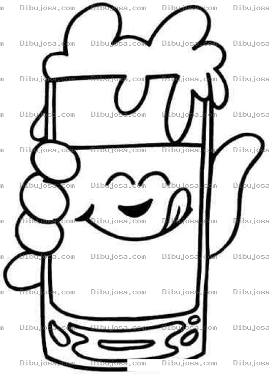 Dibujo para colorear El Tarro Feliz Para Pintar Y Colorear Un Tarro De Cerveza Contento