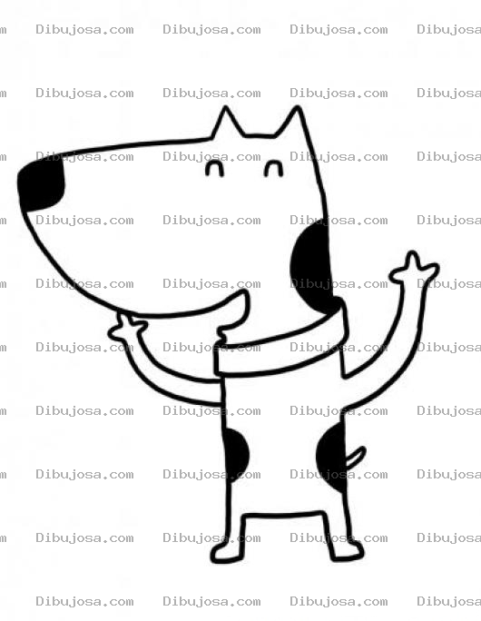 Dibujo para colorear Dibujo De Perrito Shaju Con Collar Para Pintar Y Colorear