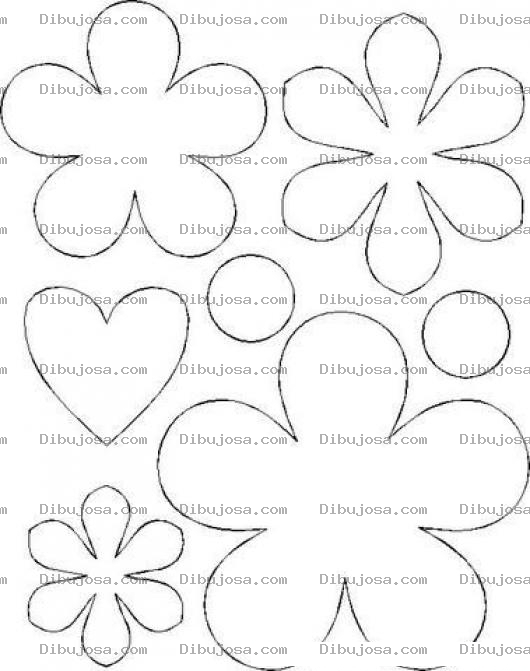 Dibujo para colorear Figuritas De Flores Para Recortar Y Pintar