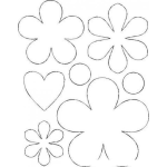 Dibujo para colorear Figuritas De Flores Para Recortar Y Pintar