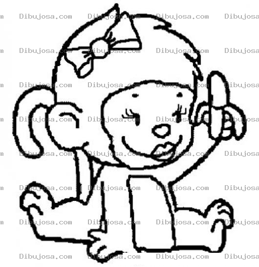 Dibujo para colorear Dibujo De Monita Miquita Bebe Para Colorear