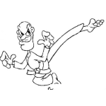 Dibujo para colorear Dibujo De Viejo Karateca Para Colorear