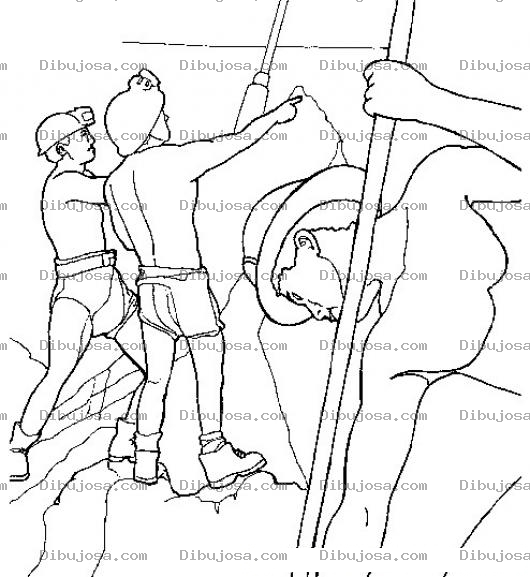 Dibujo para colorear Dibujo De Mineros Trabajando Para Colorear