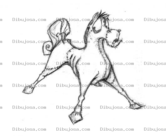 Dibujo para colorear Dibujo De Caballo Paras Abiertas Para Pintar Y Colorear