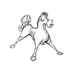 Dibujo para colorear Dibujo De Caballo Paras Abiertas Para Pintar Y Colorear