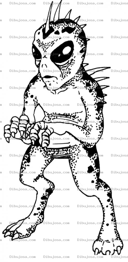 Dibujo para colorear Dibujo Del Chupacabras Para Colorear