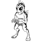Dibujo para colorear Dibujo Del Chupacabras Para Colorear