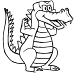 Dibujo para colorear Dibujo De Lagarto Fortachon Para Pintar Y Colorear