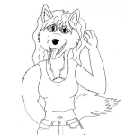 Dibujo para colorear Dibujo De Mujer Loba Para Pintar Y Colorear