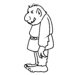 Dibujo para colorear Dibujo De Ogro Y Gnomo Para Pintar Y Colorear