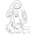 Dibujo para colorear Comtacargas De Carro Cars Para Colorear