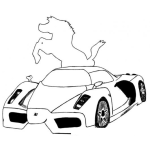 Dibujo para colorear Dibujo De Carro Ferrari Para Colorear Y Pintar