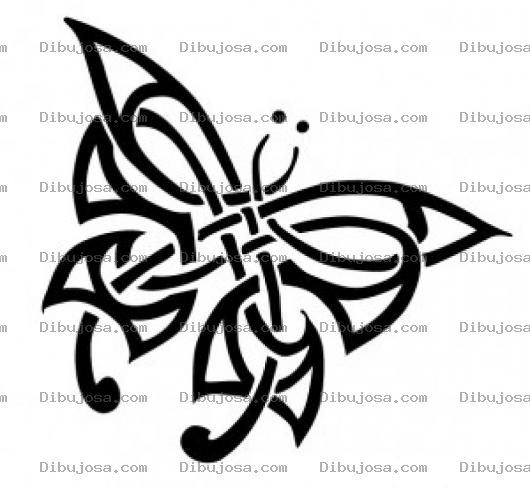 Dibujo para colorear Tatuaje De Mariposa Para Imprimir Y Colorear