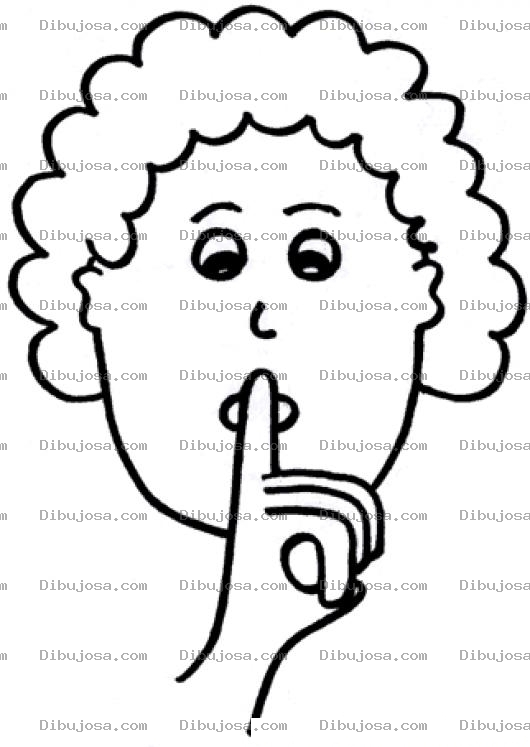 Dibujo para colorear Shhh Silencio Dibujo Para Colorear