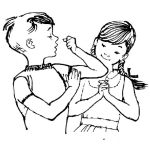 Dibujo para colorear Presuminedo Musculos A Una Chica Dibujo Para Pintar Y Colorear