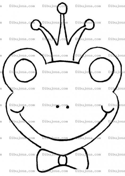 Dibujo para colorear Dibujo De Rana Con Corona Para Colorear Y Pintar