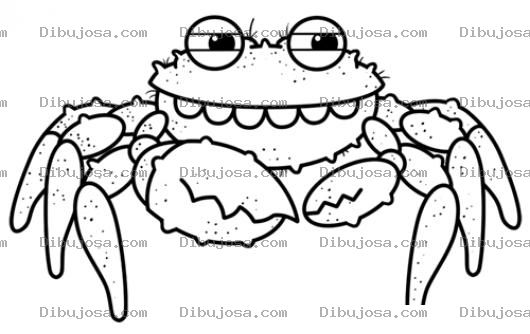 Dibujo para colorear Dibujo De Cangrejo Para Pintar Y Colorear