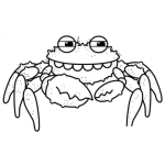 Dibujo para colorear Dibujo De Cangrejo Para Pintar Y Colorear