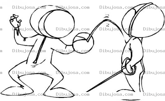 Dibujo para colorear Dibujo De Esgrima Para Pintar Y Colorear