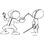 Dibujo para colorear Dibujo De Esgrima Para Pintar Y Colorear