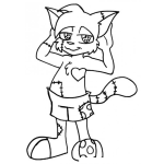Dibujo para colorear Colorear Gato Remendado Con Parches