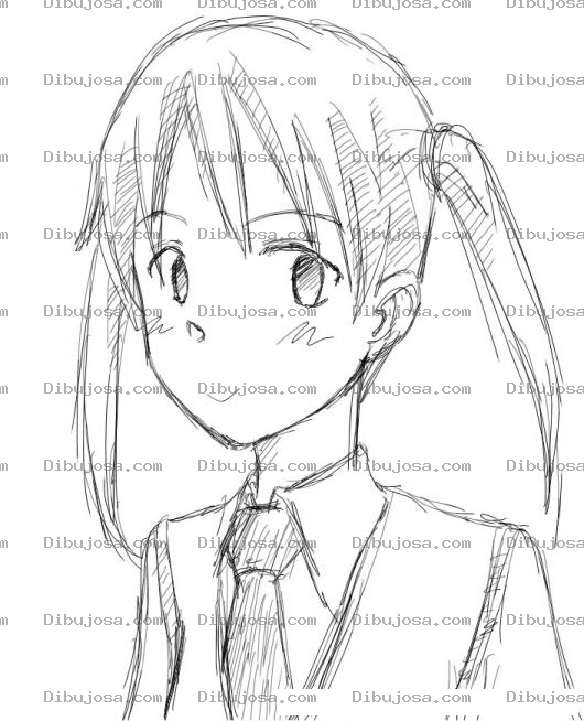 Dibujo para colorear Dibujo De Chica Con Chongos Para Colorear