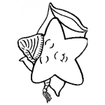 Dibujo para colorear Dibujo De Estrellita Durmiendo Para Colorear
