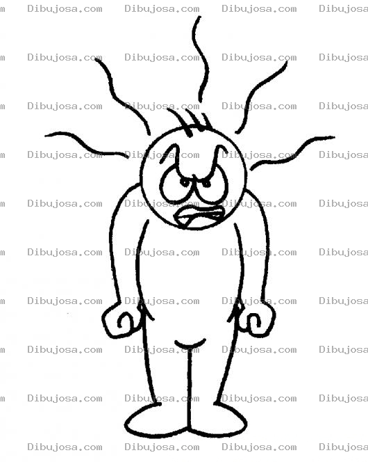 Dibujo para colorear Colorear Enojo