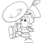 Dibujo para colorear Colorear Trompetista En Un Desfile