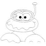Dibujo para colorear Colorear Ranita Bajo El Mar