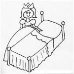 Dibujo para colorear Colorear Princesa En Su Cama