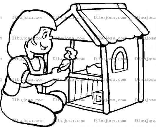 Dibujo para colorear Colorear Casita De Munecas