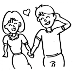 Dibujo para colorear Novios Enamorados Para Pintar Y Colorear