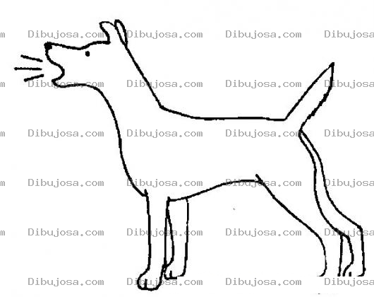 Dibujo para colorear Dibujo De Perro Ladrando Para Colorear