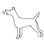 Dibujo para colorear Dibujo De Perro Ladrando Para Colorear
